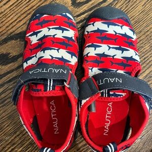 Nautica Kids Shark Water Shoes - Red and Navy